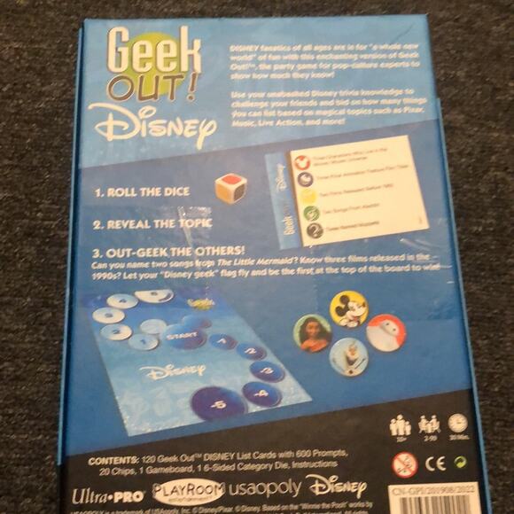 GEEK OUT DISNEY Trivia Board Game Ultimate Fan - Picture 2 of 2